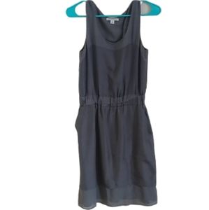 Banana Republic Gray Silk Dress